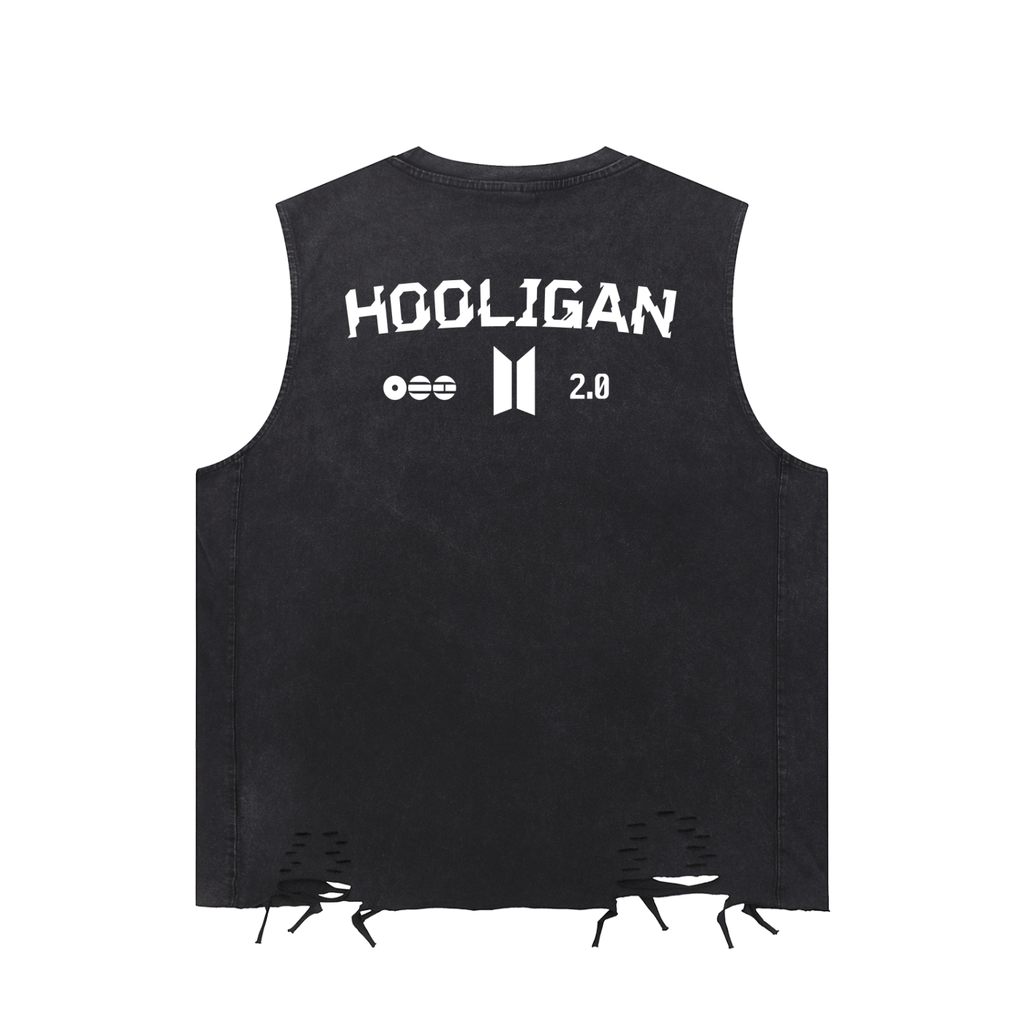 Snow Washed Raw-Hem Tank Top