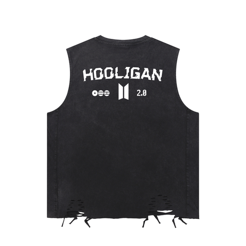Snow Washed Raw-Hem Tank Top