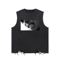 Snow Washed Raw-Hem Tank Top